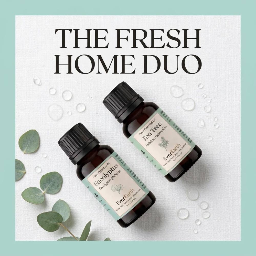 EverEarth Fresh Home Duo essential oil gift set 2 x 10ml bottle
