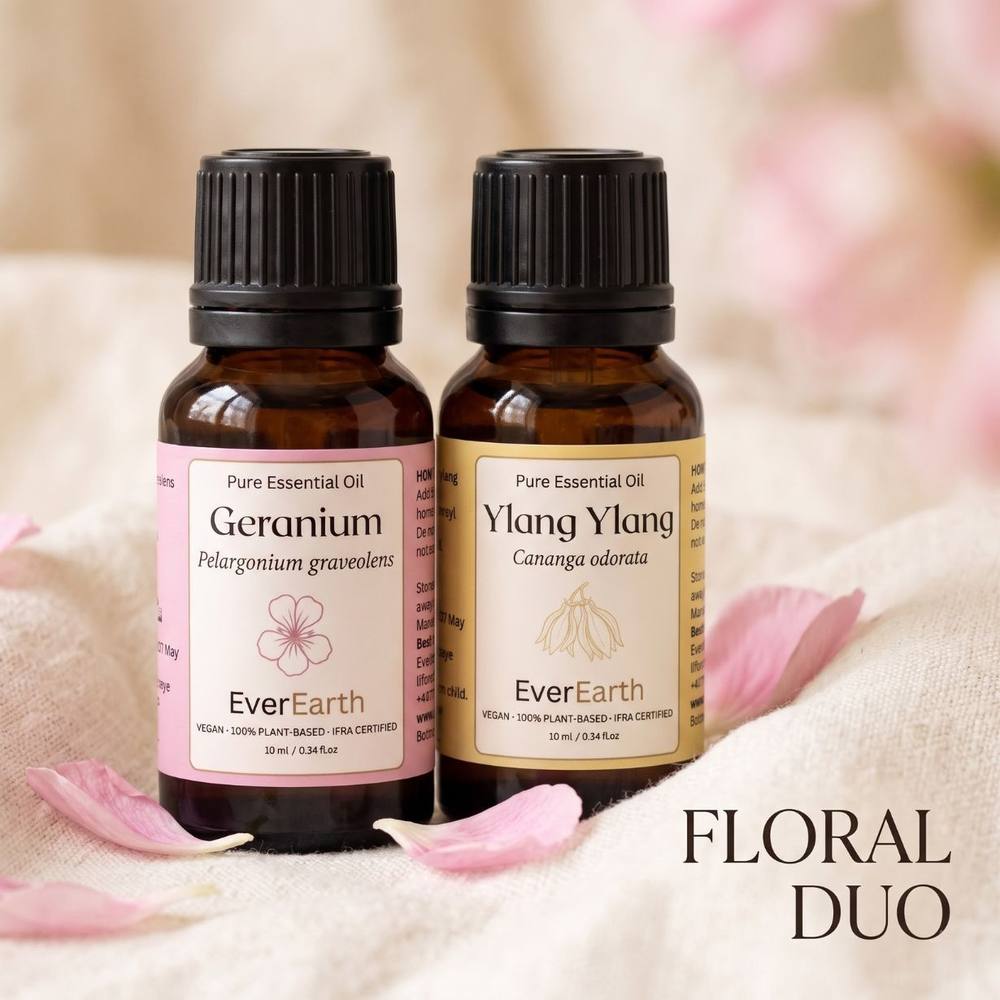 EverEarth Floral Duo essential oil gift set 2 x 10ml bottle