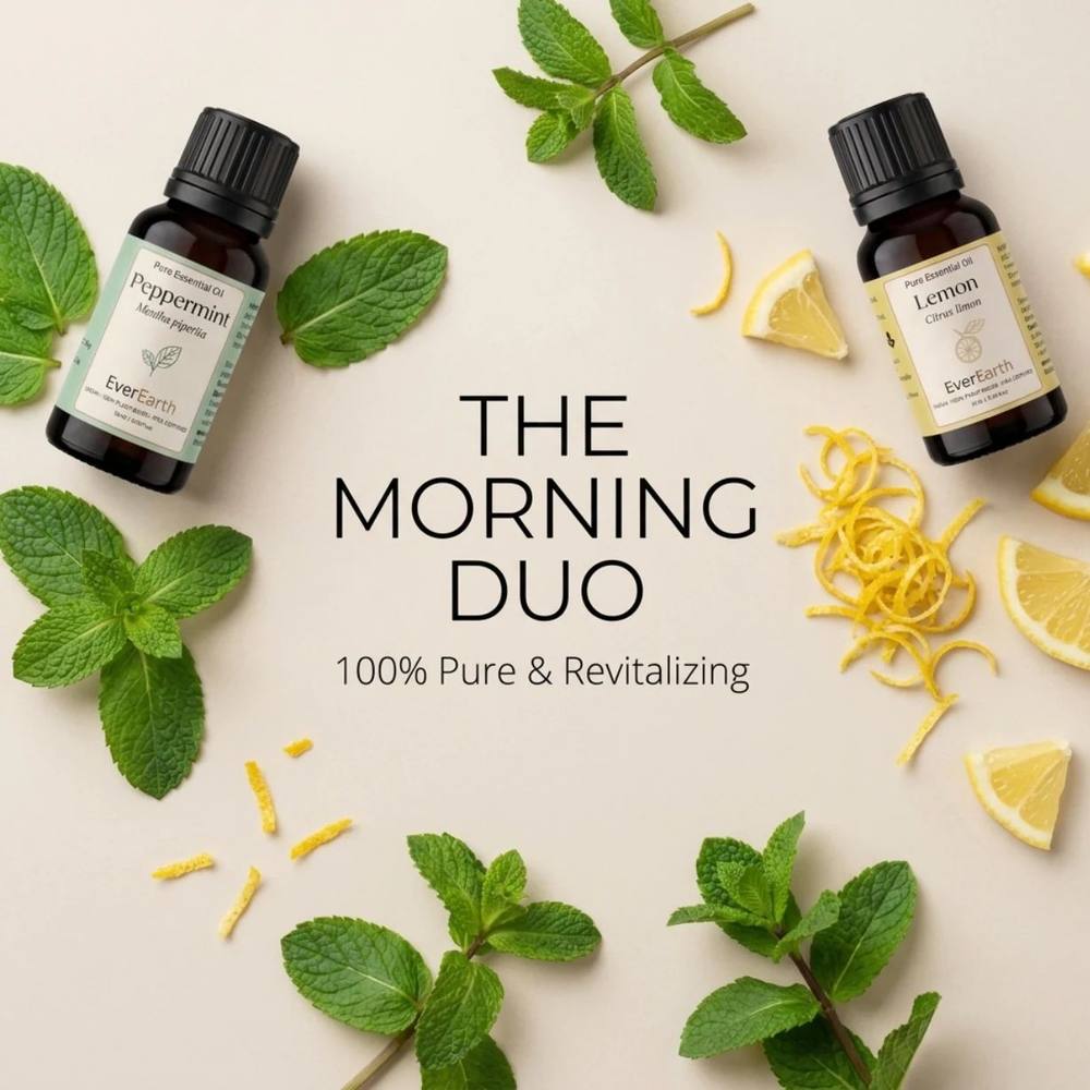 EverEarth Morning Duo essential oil gift set 2 x 10ml bottle