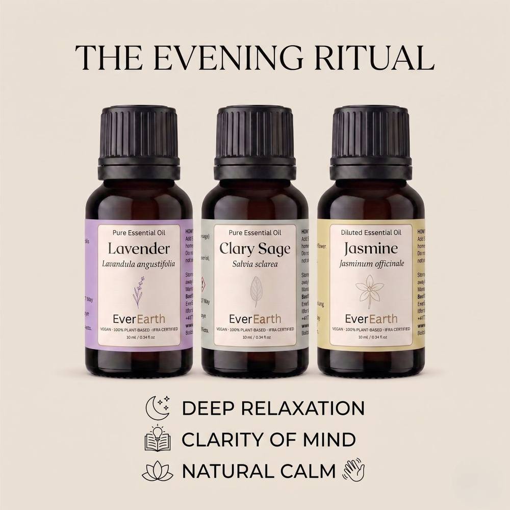 EverEarth Sleep and Unwind Trio essential oil gift set 3 x 10ml bottle