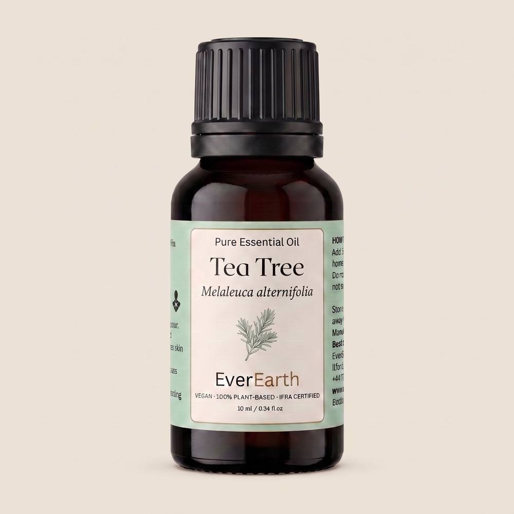EverEarth Tea Tree essential oil, 10ml amber bottle from The EverEarth Collection