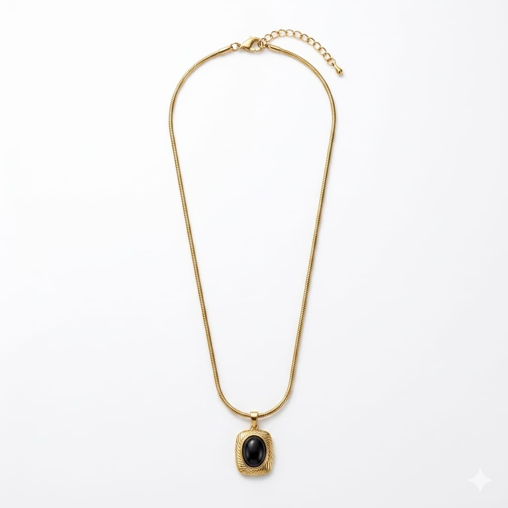 The Siren Onyx Signet Pendant Necklace