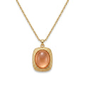The Siren Peach Moonstone Signet Pendant Necklace