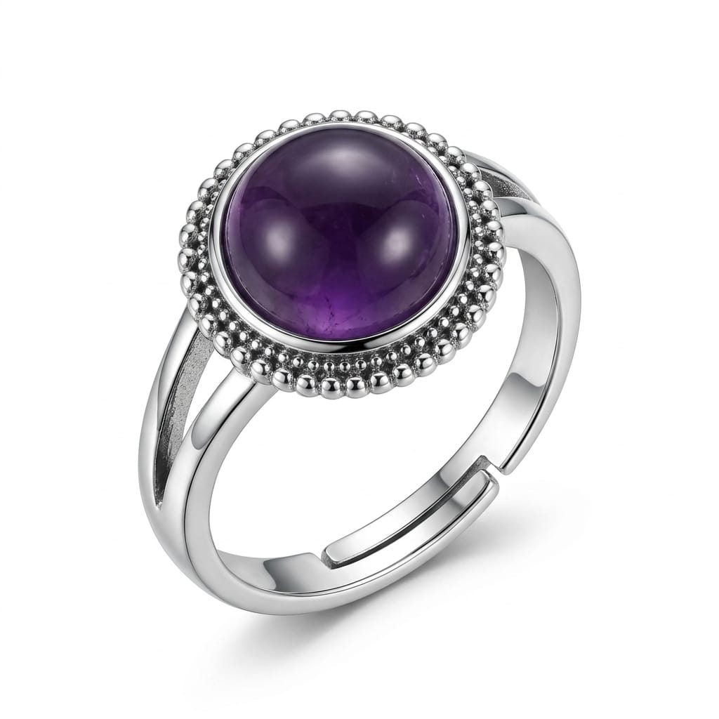 House of Rivit Deep Purple Amethyst Statement Ring – Clarity & Calm Talisman