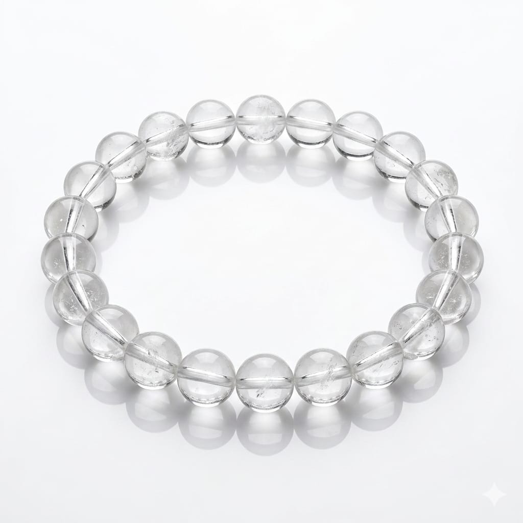 House of Rivit Pure Clear Quartz Crystal Bracelet – Amplification & Focus Mala