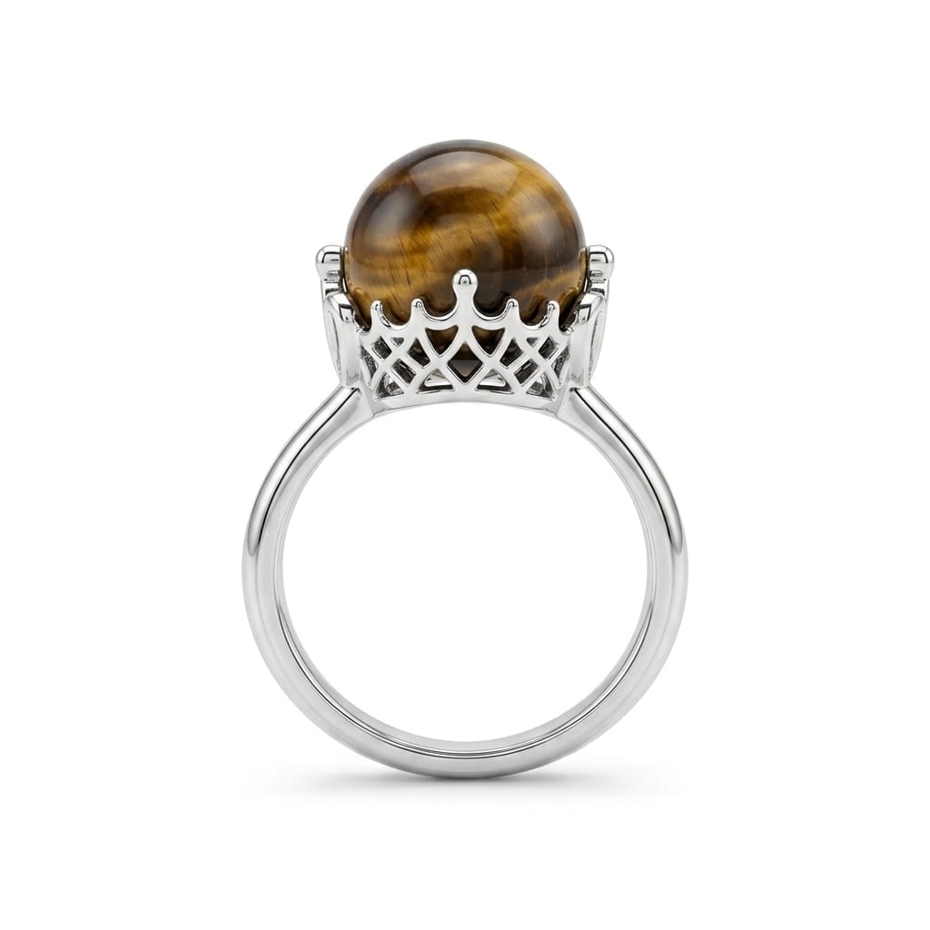 House of Rivit Rotating Tiger Eye Statement Ring