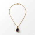 The Aura Amethyst Oval Pendant Necklace
