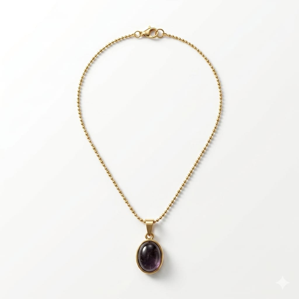 The Aura Amethyst Oval Pendant Necklace
