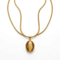 The Aura Tiger’s Eye Oval Pendant Necklace