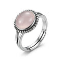 House of Rivit Rose Quartz Statement Ring – Emotional Peace & Self-Care