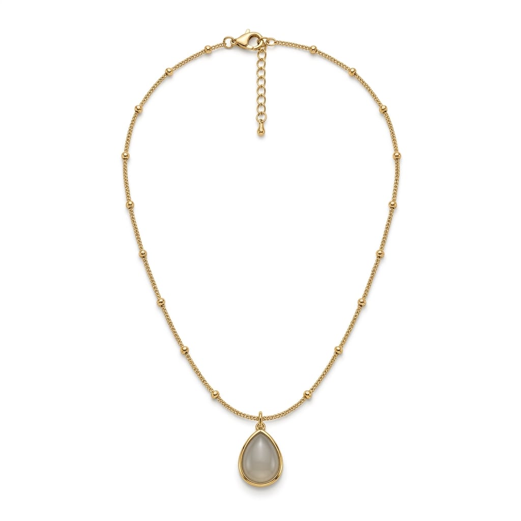 The Serene Teardrop Pendant Necklace