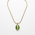 The Aura Cat-Eye Oval Pendant Necklace