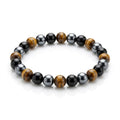 House of Rivit Triple Protection Bracelet – Tiger's Eye, Hematite & Black Obsidian