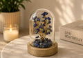 House of Rivit Lapis Lazuli Crystal Gem Tree in Glass Dome