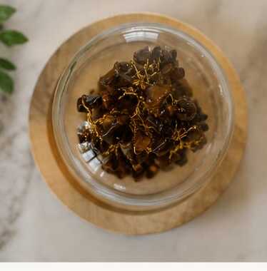 House of Rivit Tiger Eye Crystal Gem Tree in Glass Dome